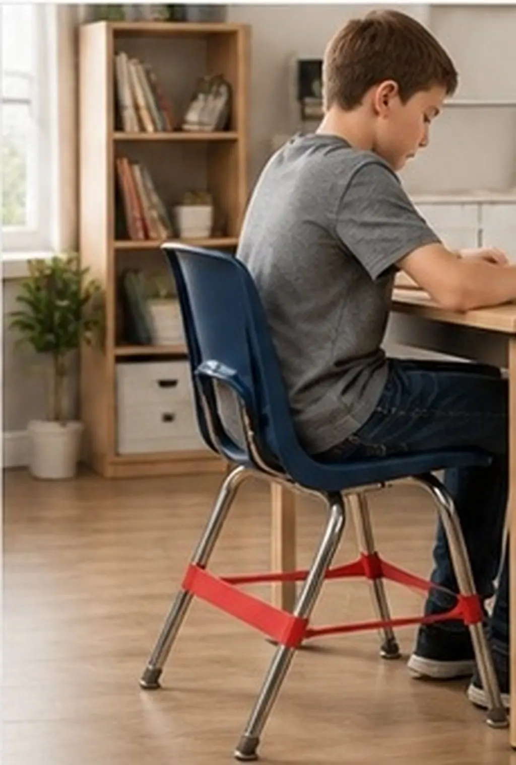 5Pcs Vibrant Chair Bands for Classroom Focus Support Desk Chair Leg Bands Stretch Exercise Loop Band for Students Teachers