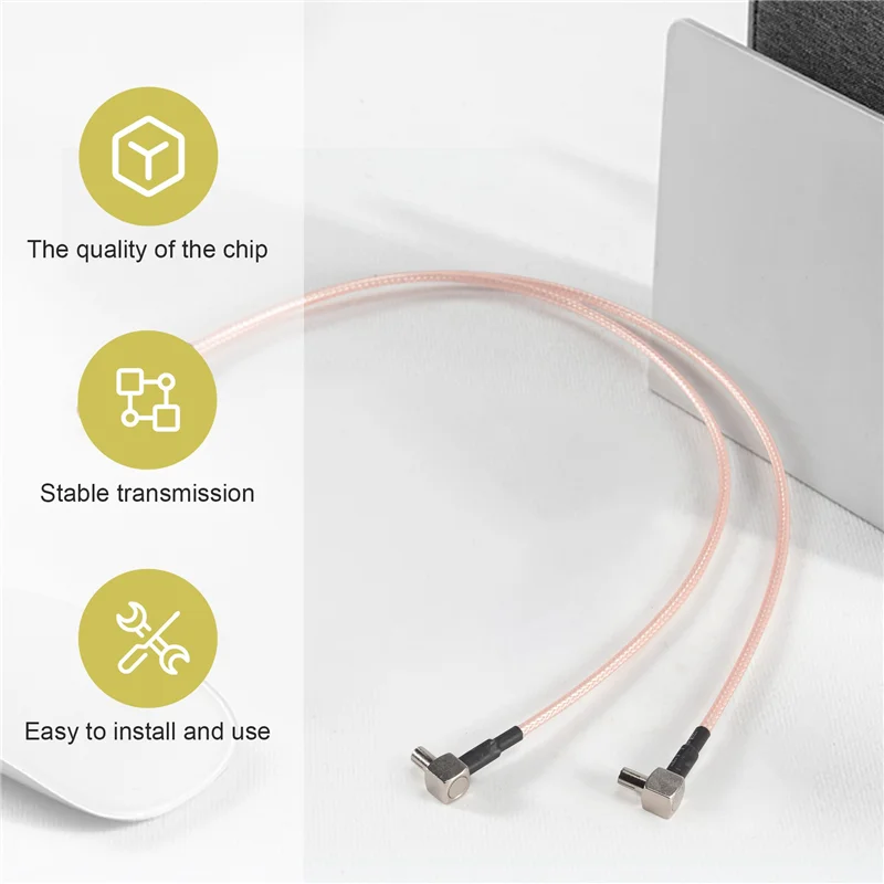 SMA Female Naar Y Type 2 X TS9 Male/CRC9 Male Connector Splitter Combiner Pigtail Kabel RG 316 30 CM Goud