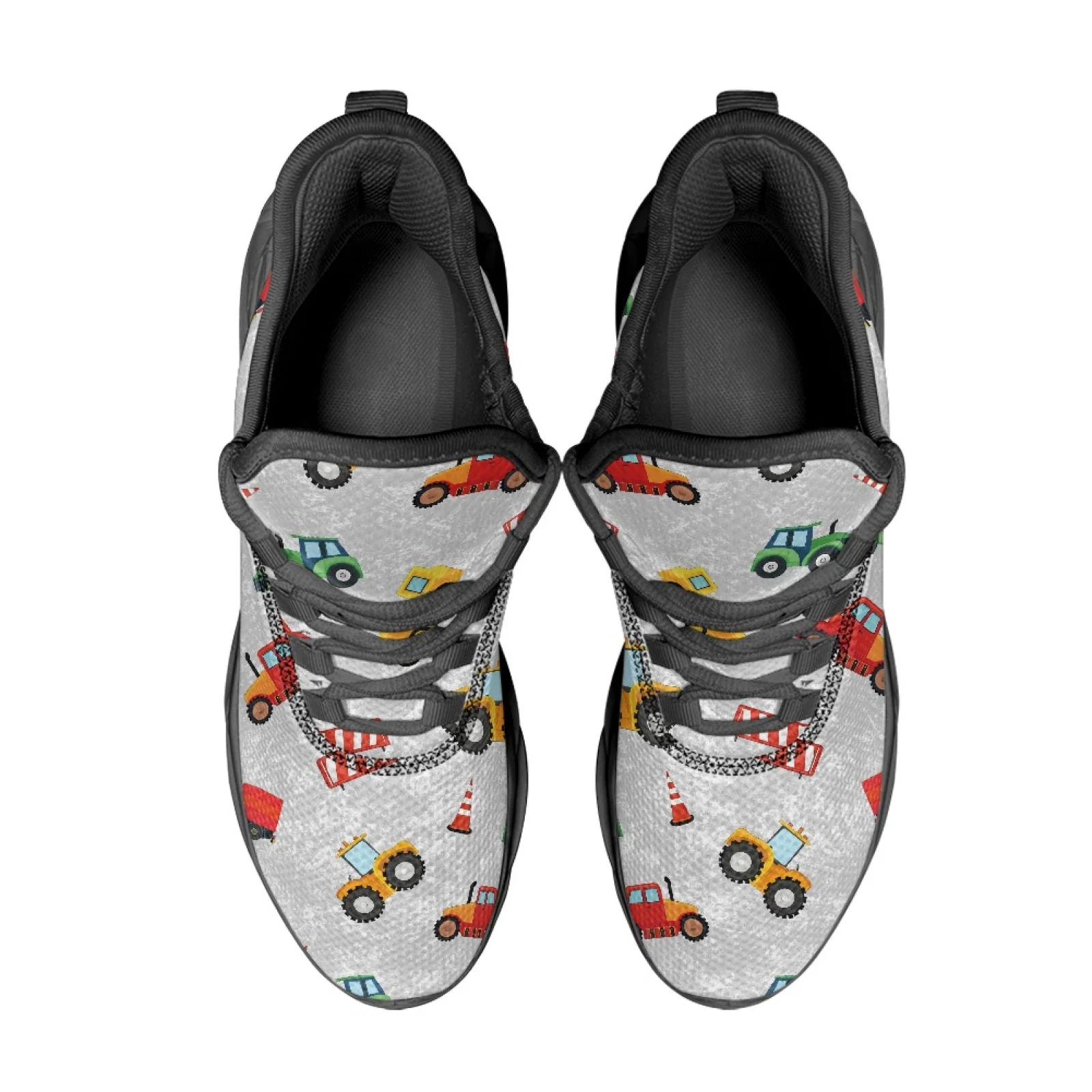 PENSTROLL Cartoon Vehicle Lightweight Athletic Shoes Men's Running Shoes for Students Breathable Athletic Footwear