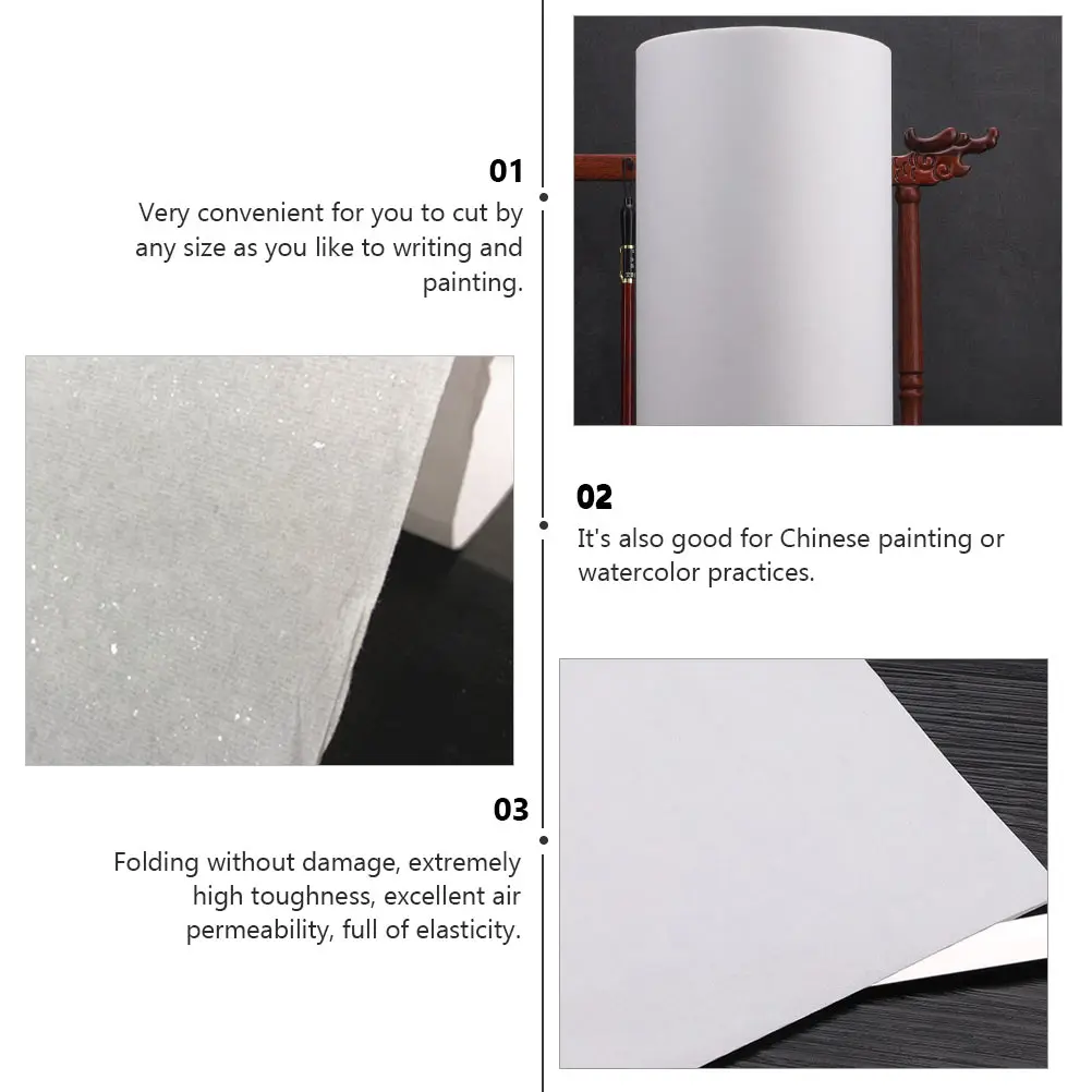 

1 Roll Thickened Rice Calligraphy Practice Writing Sumi Painting Xuan Paper Sheets Art Supplies Watercolor Paper