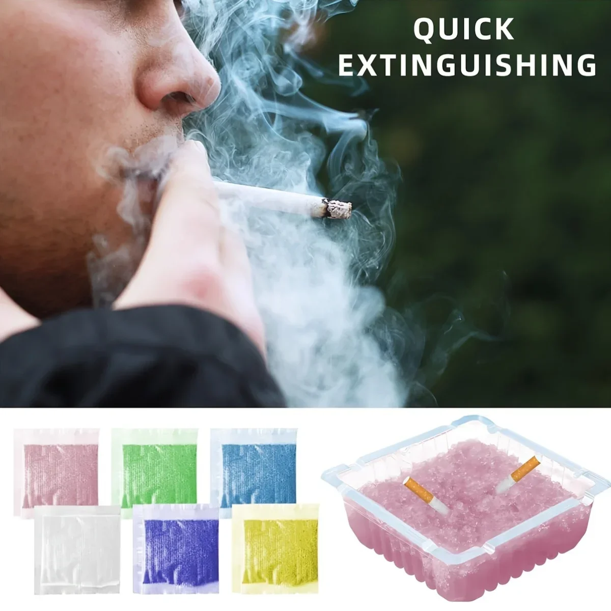 30Pcs/Lot Smoke Removal Sand Soot Cleaner Ashtray Cleaner Remove Smoke Smell Indoor Air Clean Film Cleaner Smoking