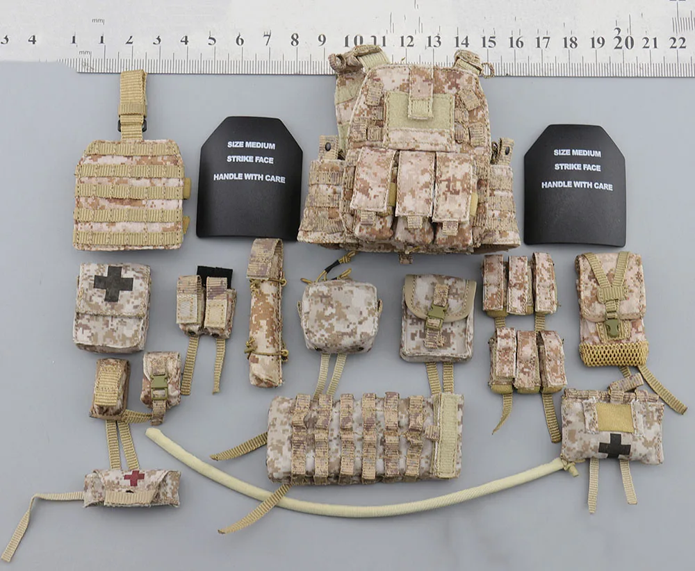 1/6 Soldierstory SS 106 Medals Special Seal Army Force Honor Soldier Hang Chest Bags Set Fit 12