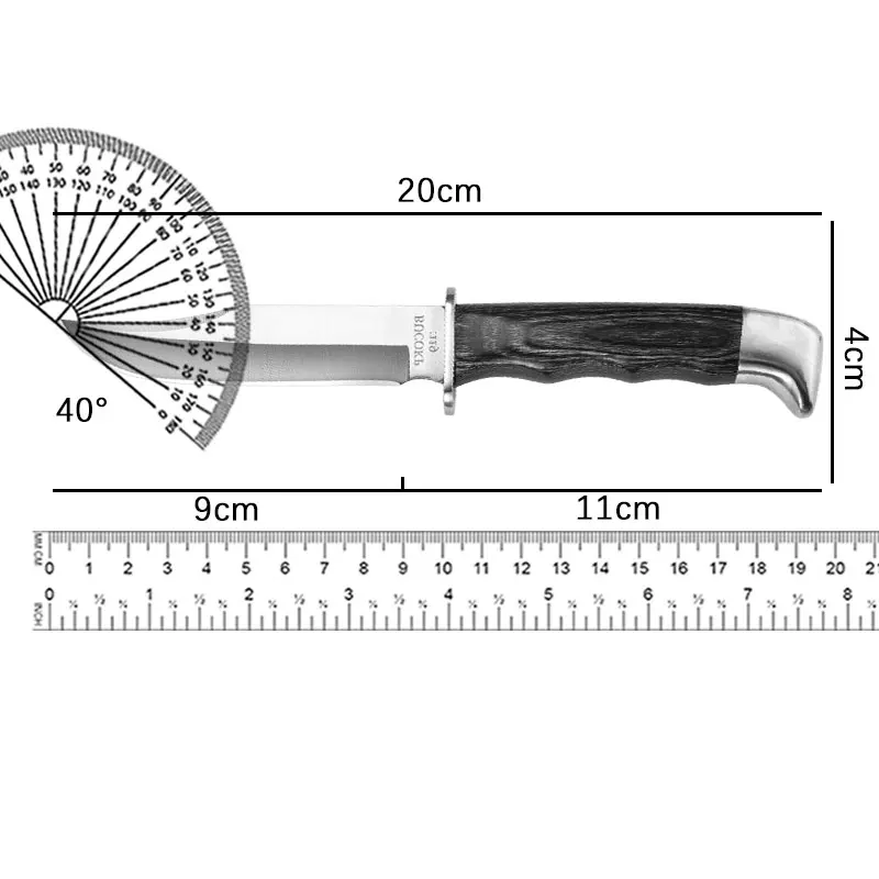 Outdoor Straight Knife, Outdoor Knife, Portable Knife, Multi-Function with Knife Set