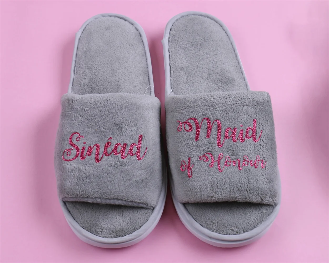 Personalized SPA Slippers Bridesmaid Bridal Party Your Name Bachelorette Sleepover Hotel Light Weight Wedding Proposal Gift Geta