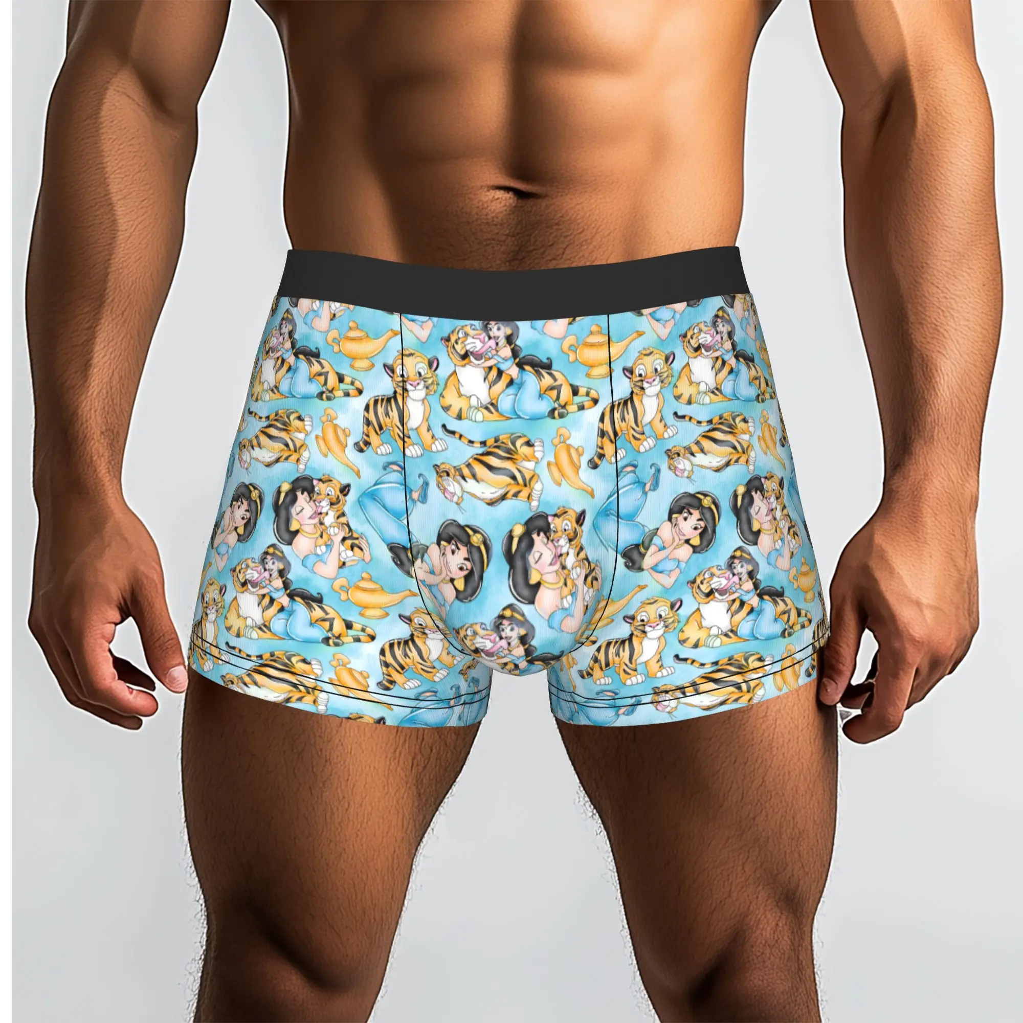 Custom Cute Cartoon A-Aladdin Boxers Shorts Mens  Briefs Underwear Cool Underpants
