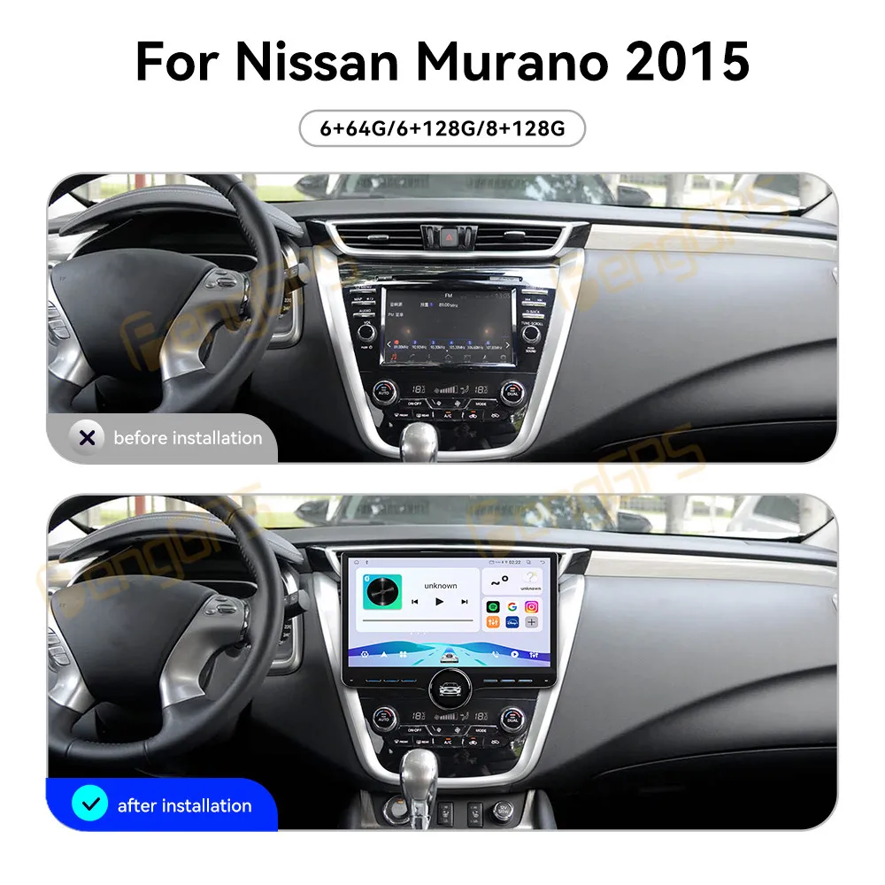 For Nissan Murano 2015 Android Car Radio Multimedia Video Player Wireless Carplay Autoradio Stereo GPS Navigation Head Unit