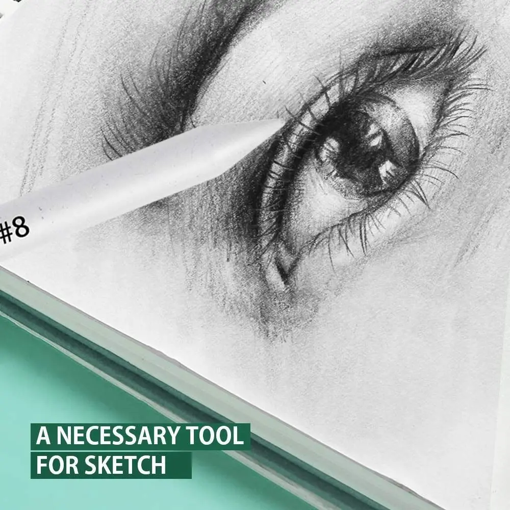 16pcs Solid Blending Stump and Tortillion Set Durable Multiple Size Pencil Blending Sticks with Sandpaper Pencil Sharpener