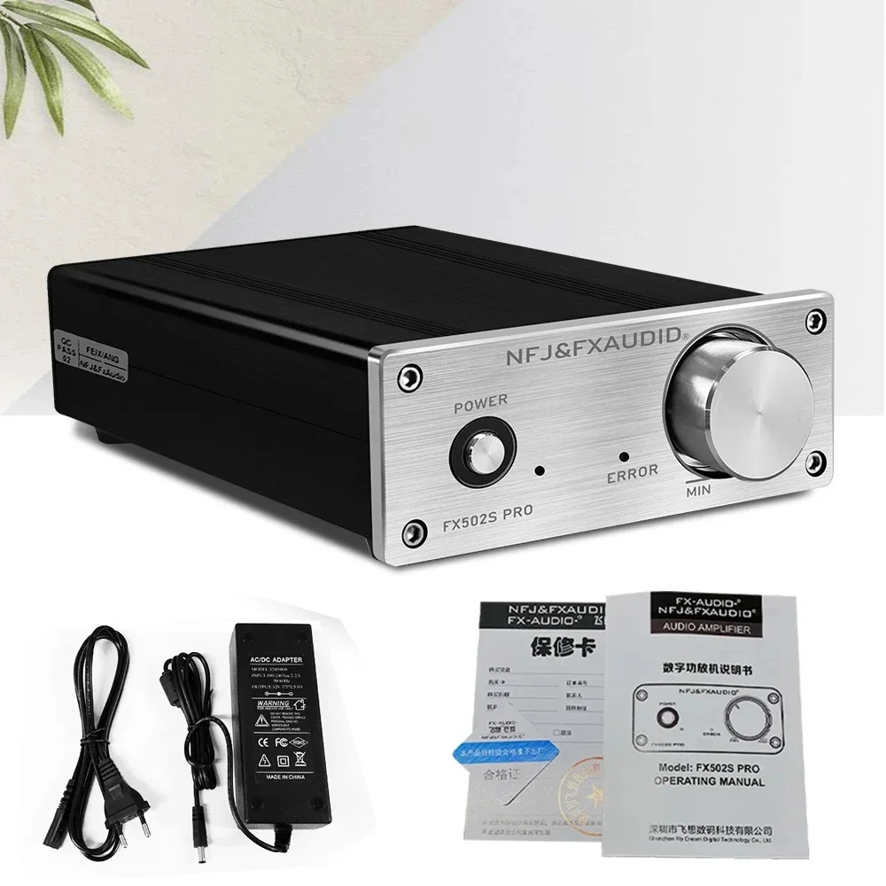 2023 veröffentlichter FX-Audio FX502S PRO Class D HiFi-Digital-Audioverstärker 2.0-Kanal 80 W*2 Ausgangsleistung RCA-Eingang 24 V/5 A optional