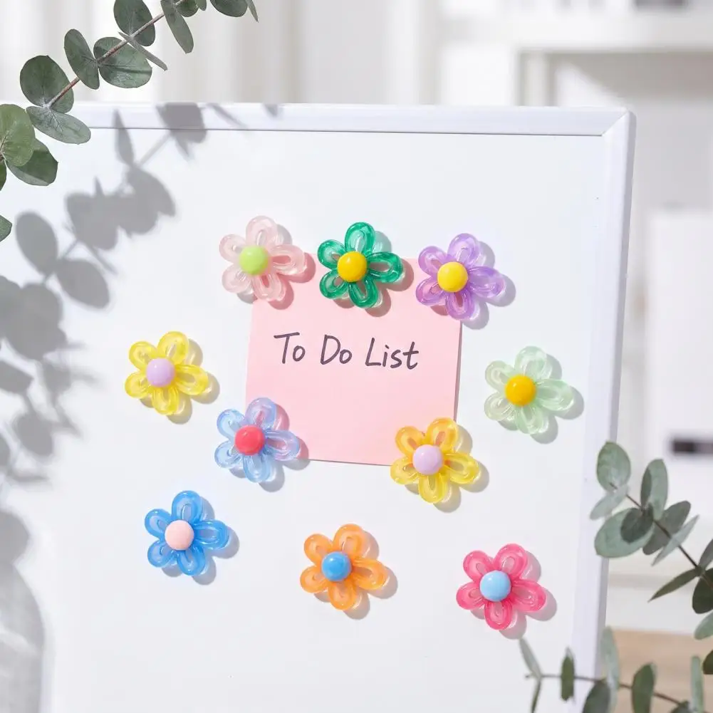 Resin Fridge Magnets 2pcs Hollow Flower Fridge Magnets 3d Floral Refrigerator Decorations Office Whiteboard Cabinet Locker