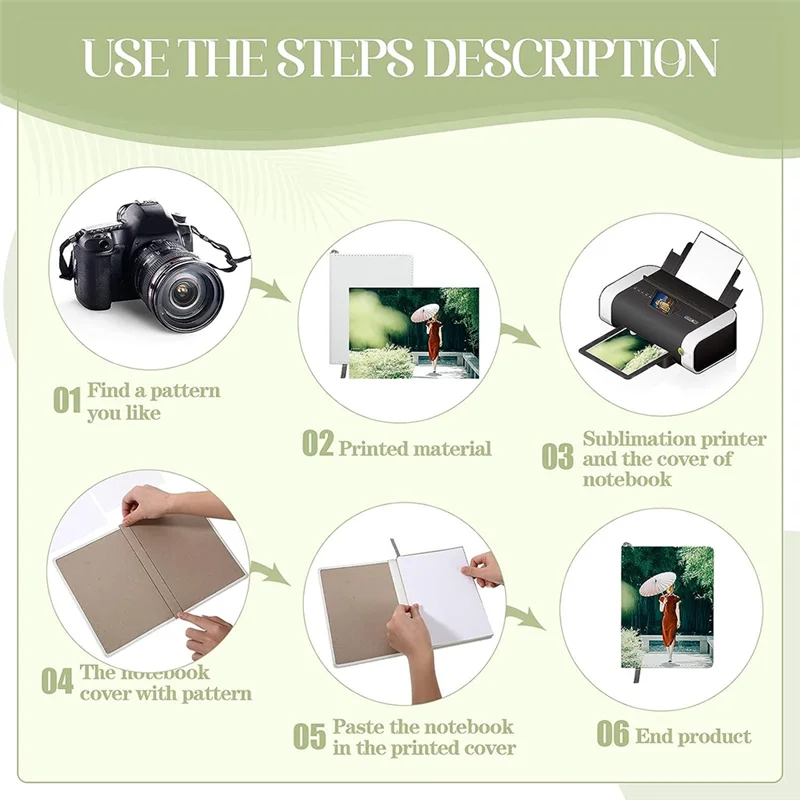 Сублимационная пустая ткань для блокнота + бумага A5 (215X145 мм), 100 листов, тетрадь для школьных и офисных принадлежностей