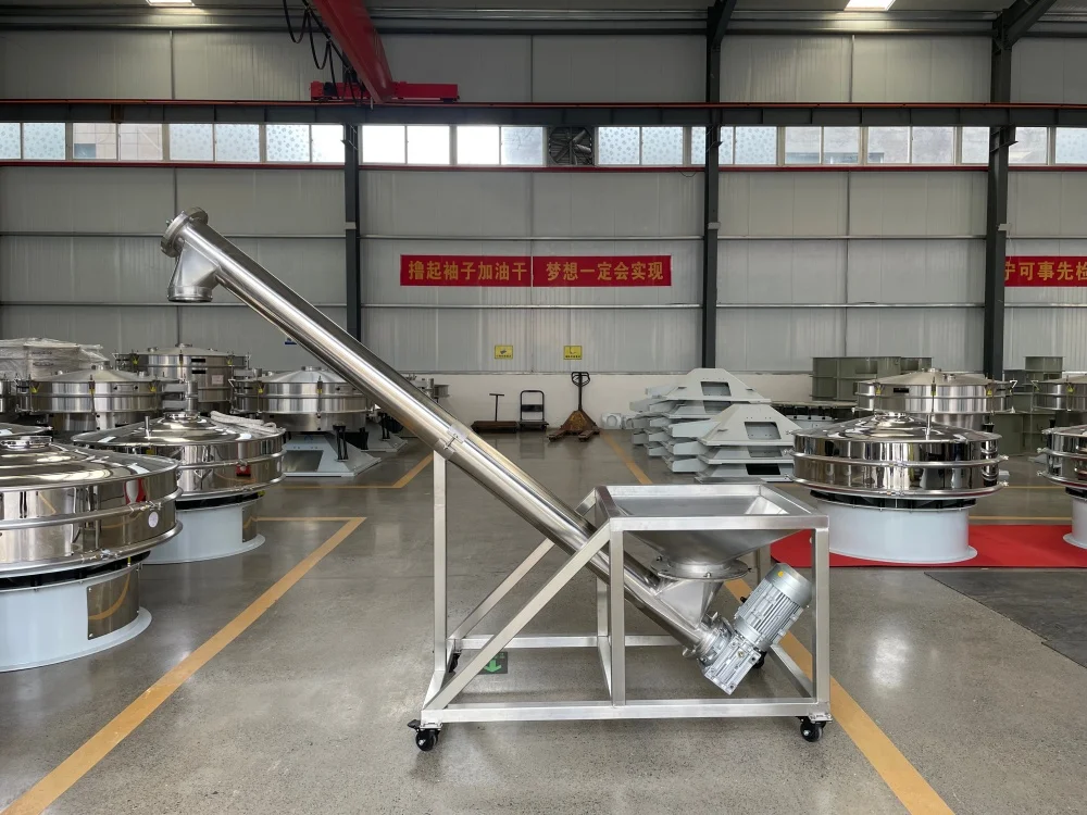 Stainless Steel Electric Easy-Cleaning Vertical Powder Conveyor System Auger Screw Feeding Machine Spiral Hoist Feeder