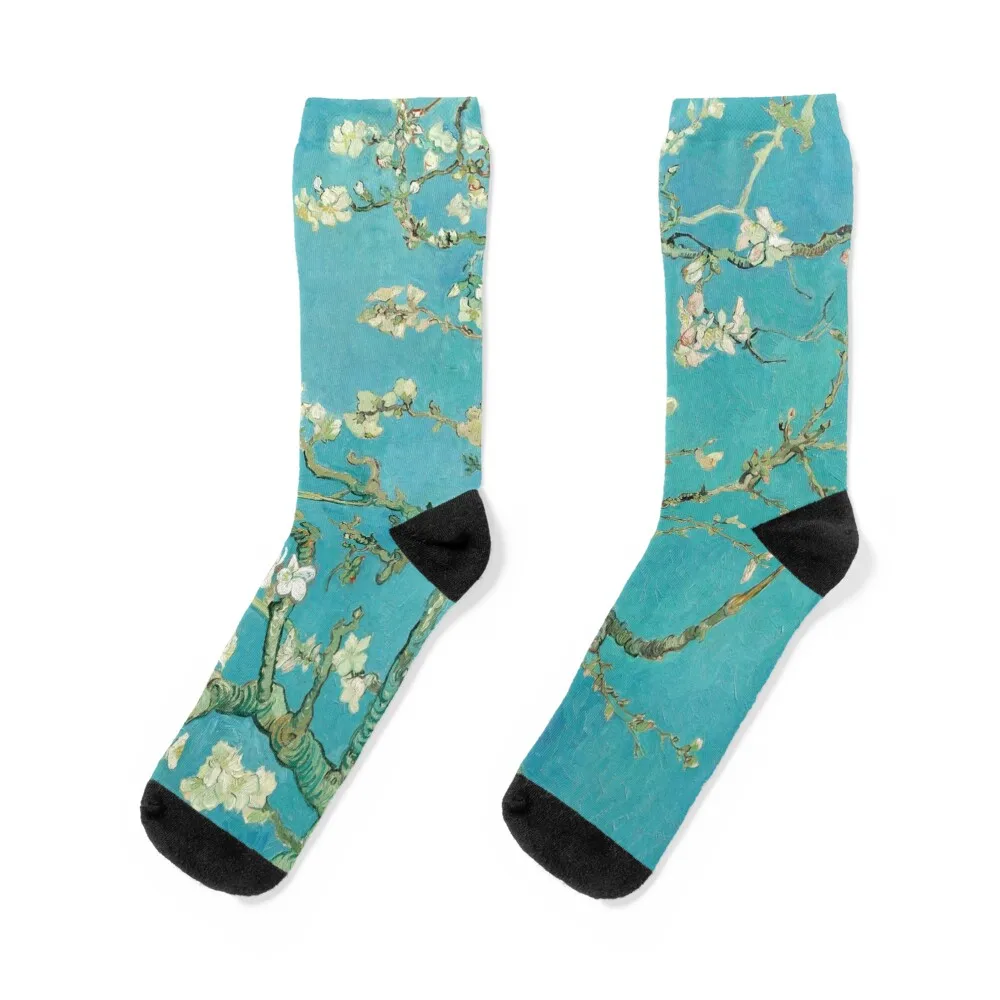 

Almond Blossoms by Vincent Van Gogh Socks hockey sport Socks Women Men's