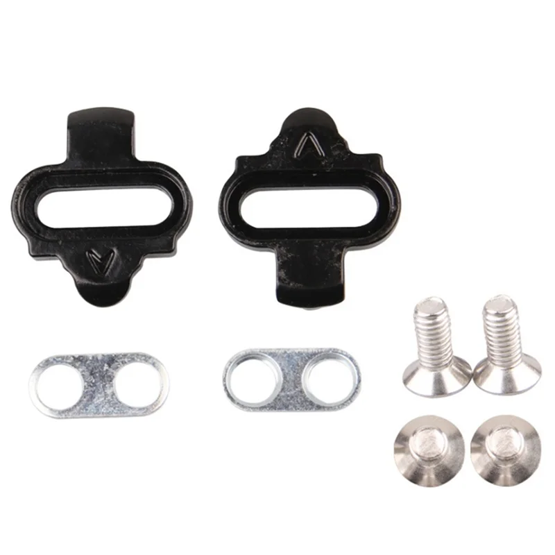 Mountain Bicycle Pedals Cleat Biking MTB Bike Cleat Set Clip-In Clips Kit Nuts Cleats for SHIMANO SPD Pedals Plate