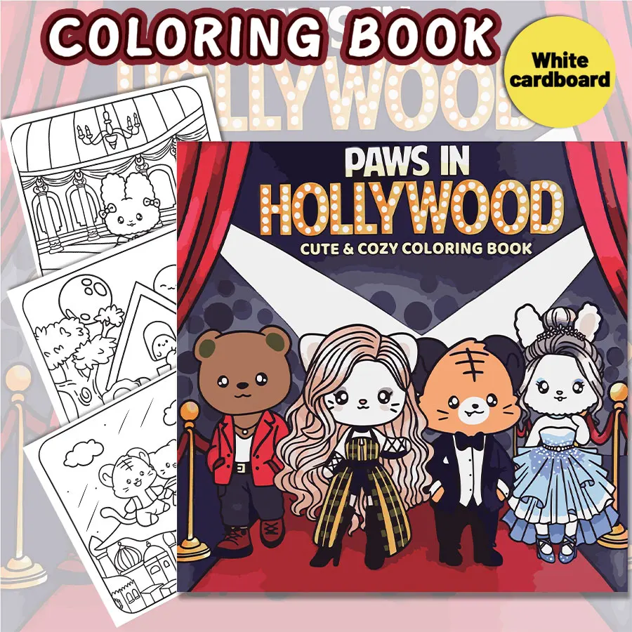 

Hollywood Pop Coloring Books, Dramatic Scenes, Easy Coloring, For Home Parent - Child DIY, Relax, Unwind, Boost Creativity