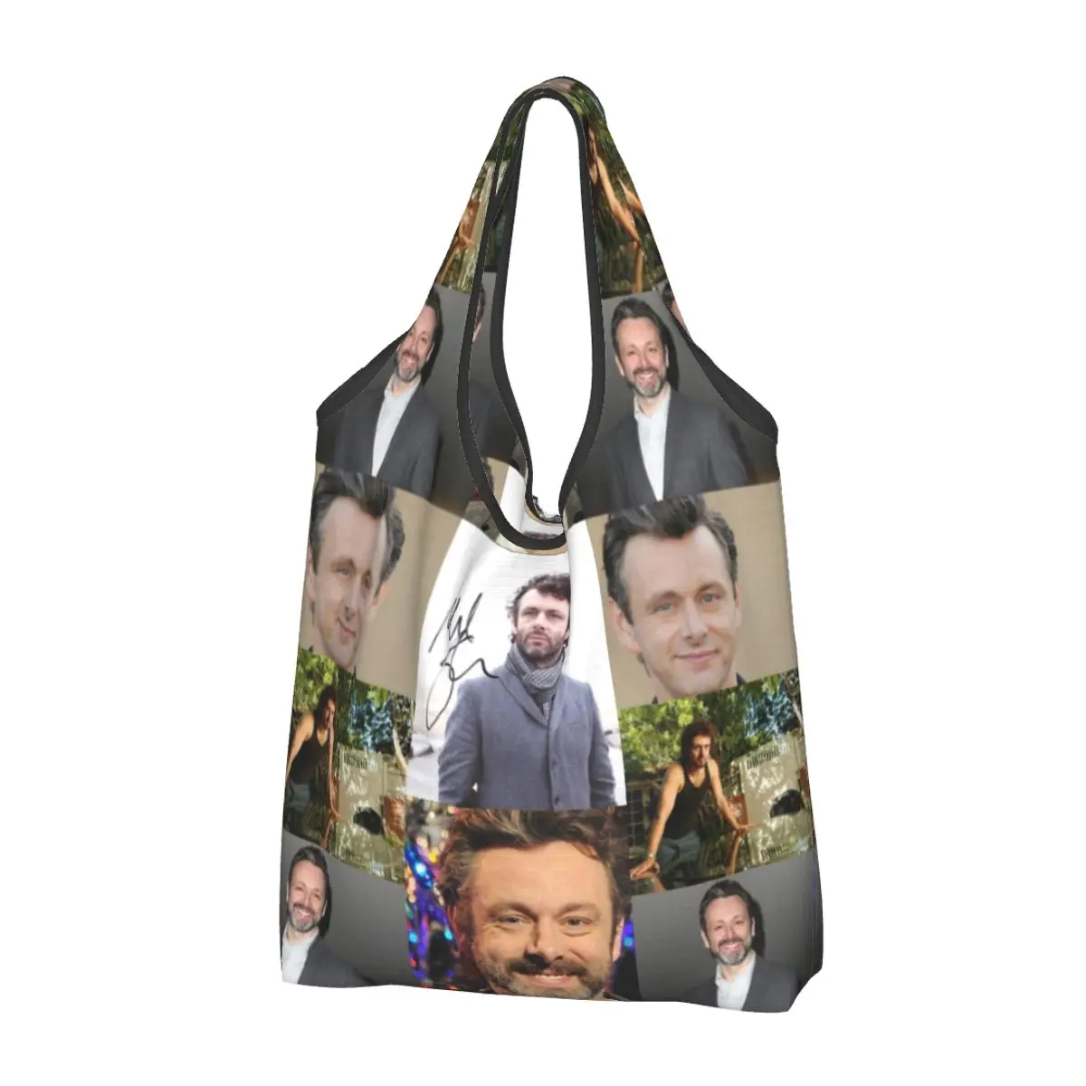 Michael Sheen-bolsas de comestibles reutilizables, bolsa ecológica, plegable, capacidad de peso de 50lb, respetuoso con el medio ambiente