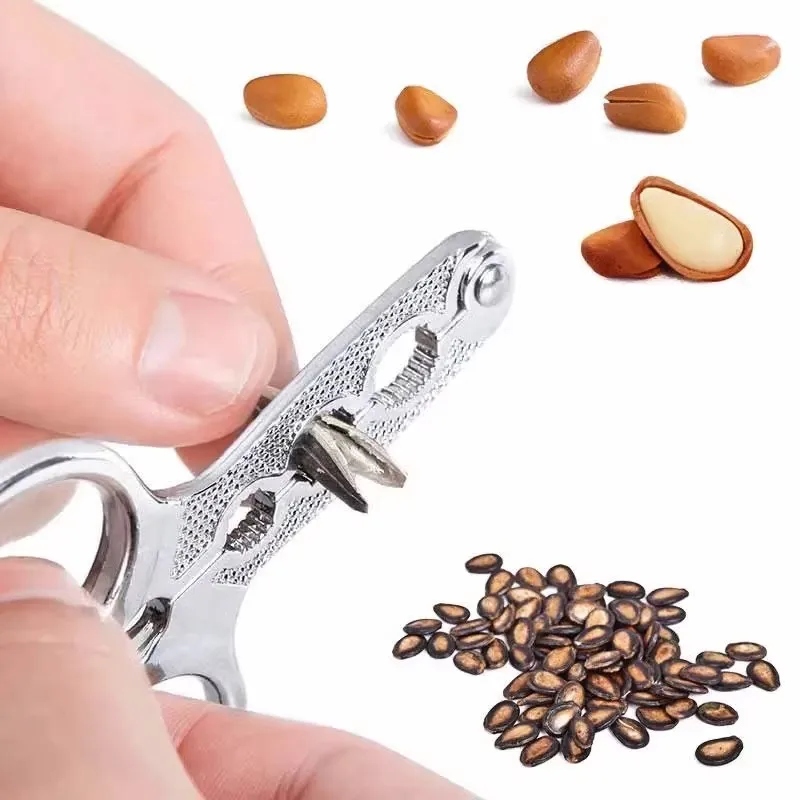 Melon Seed Plier Scissor Nut Cracker Kitchen Tools Stainless Steel Nutcracker Multi-Function Walnut Pine Sheller Opener