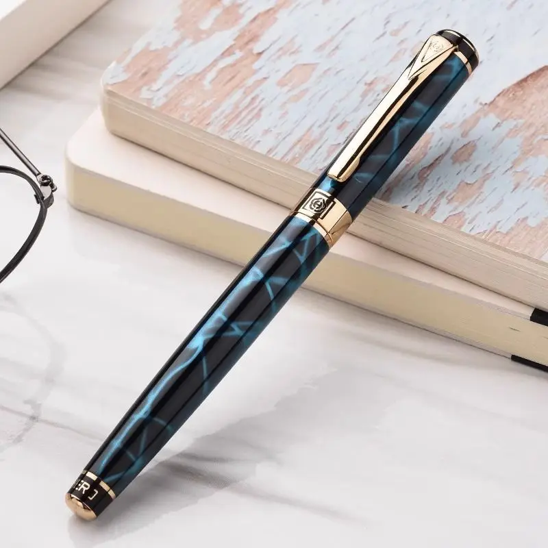 

Hero 1078 Fountain Pen Gold/Silver Blade F Nib Ink Pen Student Practice Pens for Writing Stationery Accessories Write Smooth