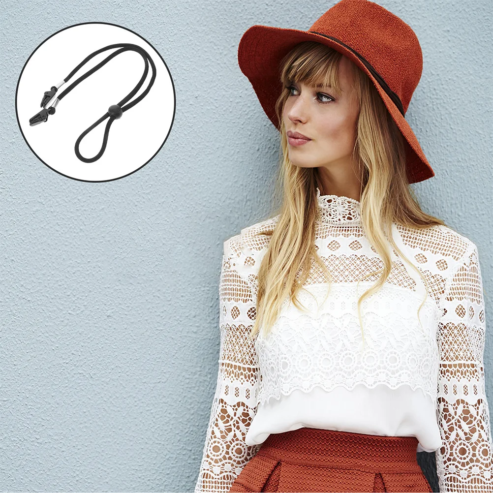 

2 Pcs Anti-lost Chin Strap for Hat Adjustable Cord Baseball Cap Detachable Retainer Fishing