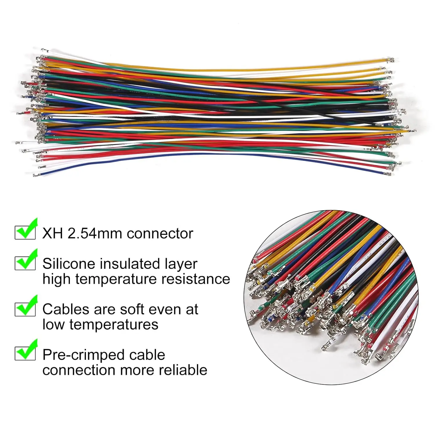 Conectores JST de 1,25 mm, enchufe y enchufe con cables prensados, compatibles con JST Molex PicoBlade, conector de paso de 1,25 mm para Pix