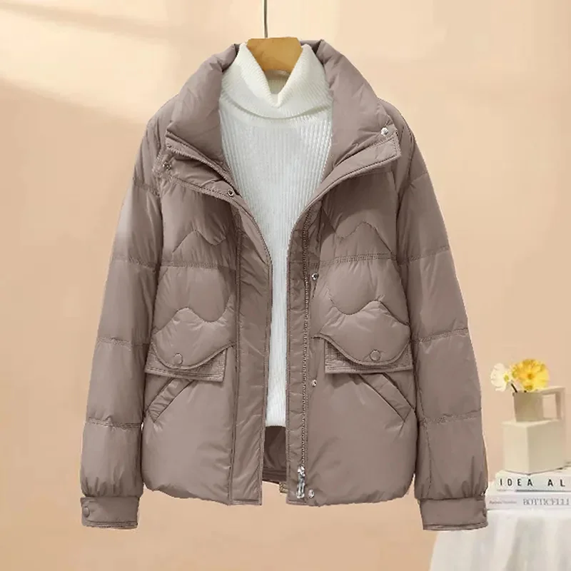 Korean Fashion Down Cotton Coat Women Thicke Puffy Warm Parkas Female Jacket Outwears Casual Winter Jacket 2024 Ladies Coat Tops