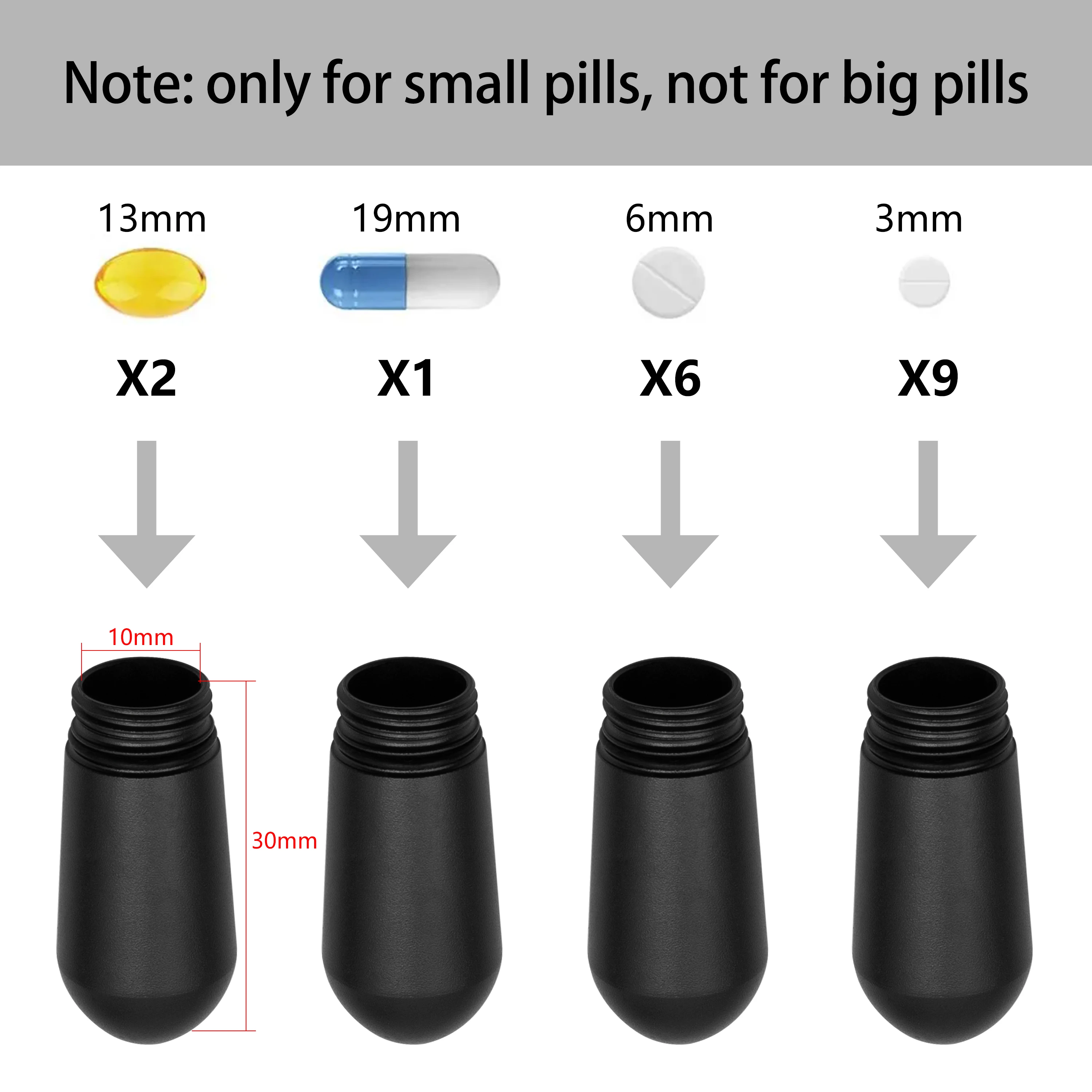 Mini EDC Pill Box Aluminium Alloy Sealed Waterproof Medicine Bottle Small Titanium Alloy Keychain Outdoor Small Tools