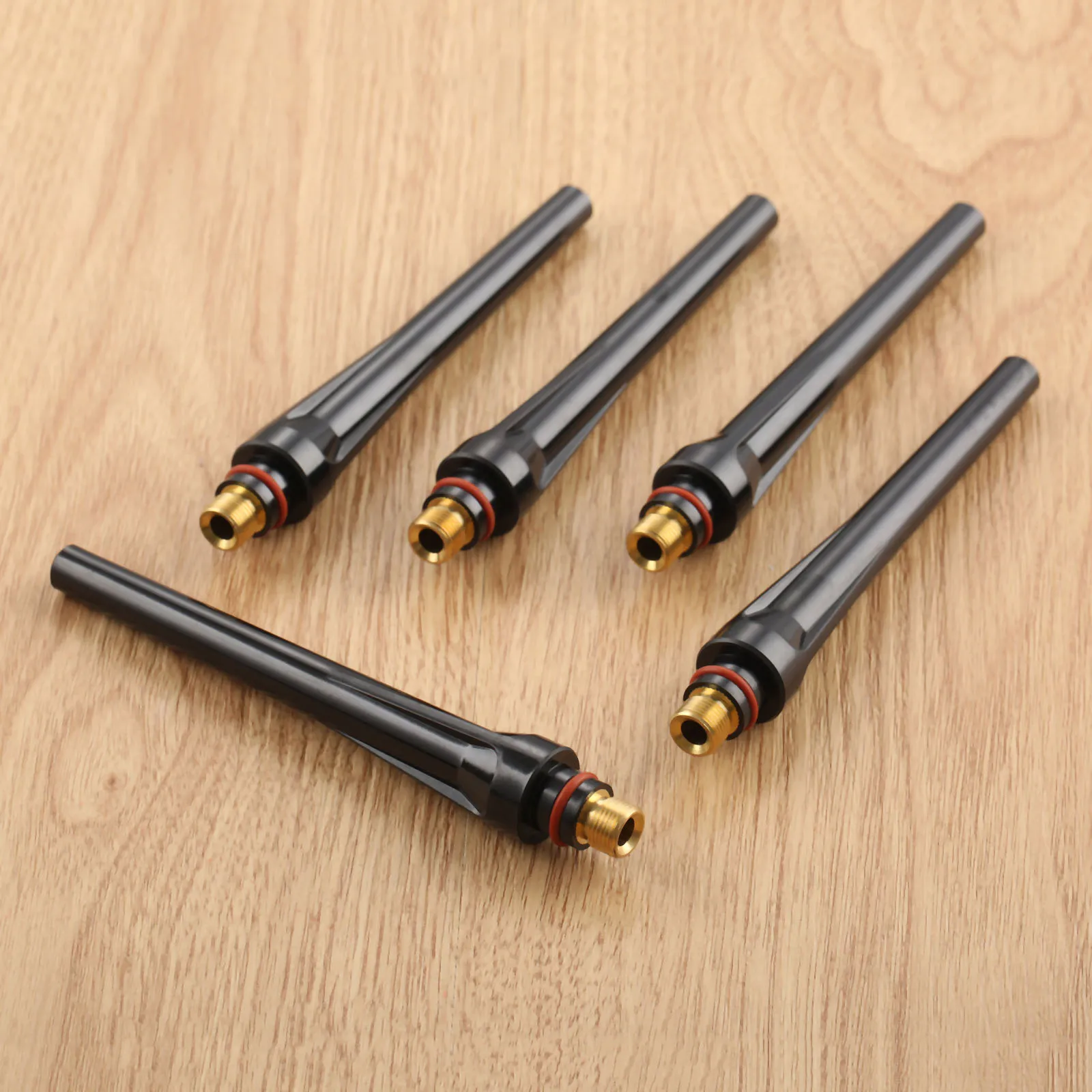 5Pcs TIG Welding 57Y02 Long Back Caps for TIG Welding Torch 17 18 26 Series Tig Consumables 5PK Welding Soldering Accessories