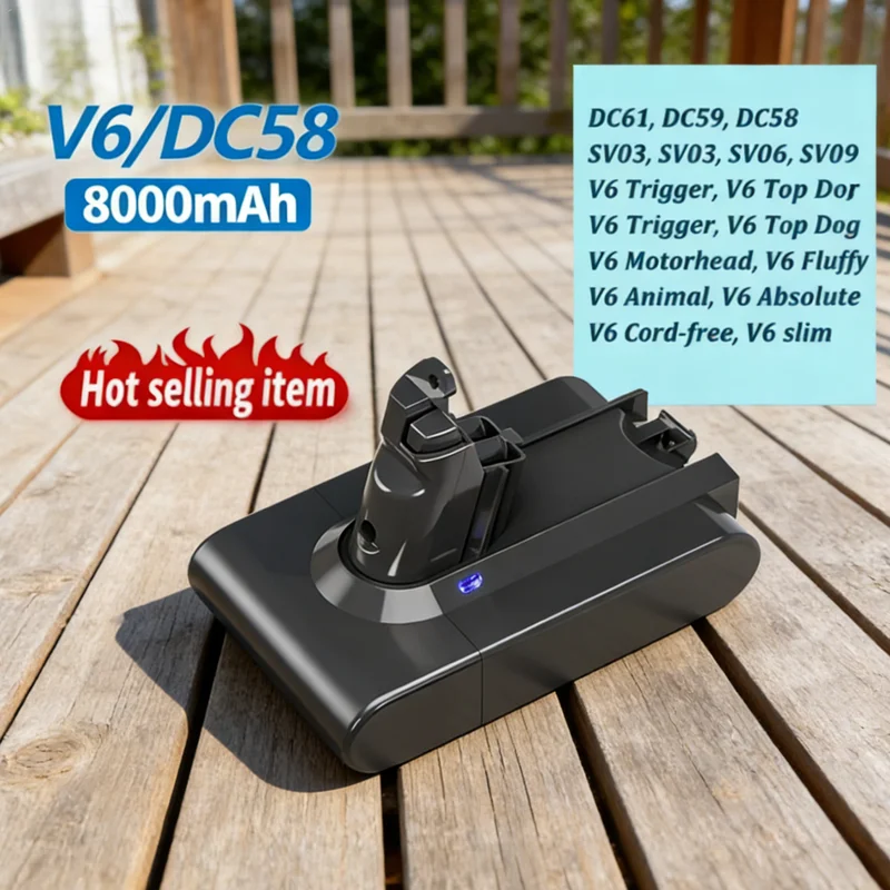 For Dyson 21.6V  Battery Replacement V7 series Animal Trigger Motorhead Pro Fluffy SV11 Absolute cordless vacuum Total Clean