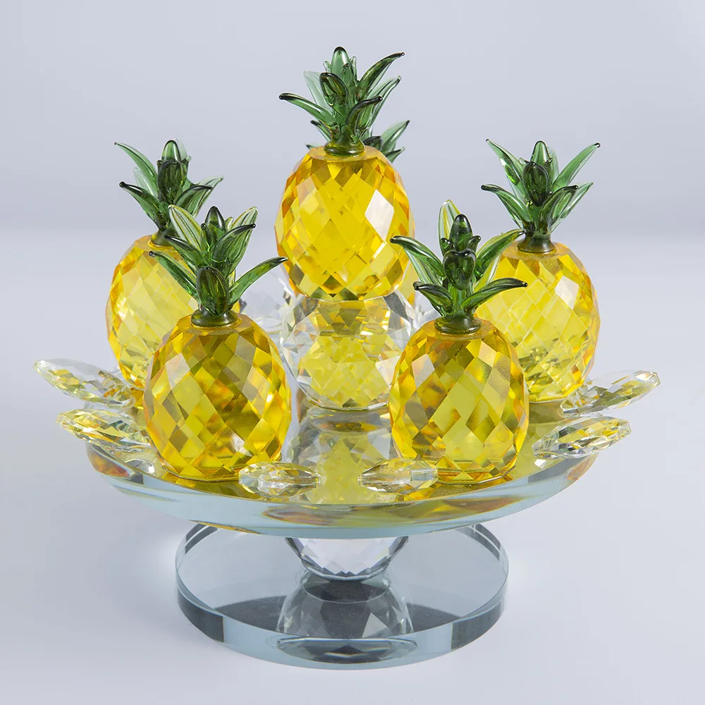

Creative Crystal Pineapple Fruit Plate Living Room Decoration Decoration for Fruit Plate for Fruit Plate Home Decoration