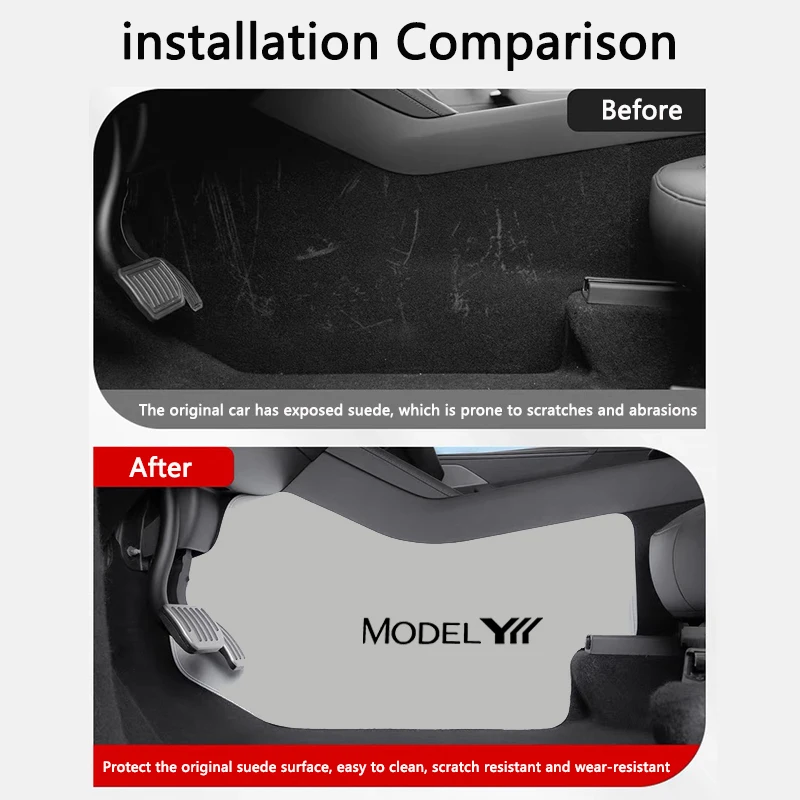 Für Tesla Model 3 Model Y Juniper / YL 6-Sitzer Mittelkonsole Anti-Kick-Pad LHD Zentralsteuerung Beidseitiger Schutzpolster – Detail 2