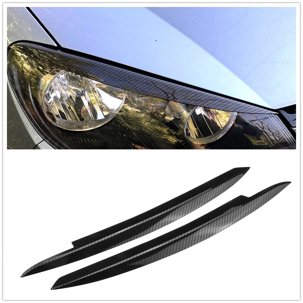 For Volkswagen For VW Golf 6 VI MK6 GTI GTR GTD 2008 - 2013 Car Head Light Eyelids Cover Trim Stickers Pair Headlight Eyebrow
