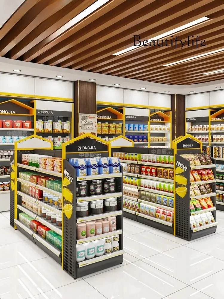 

Supermarket Shelf New Shelf Convenience Store Zhongdao Display Rack Snack All-in-One Cabinet Bar Counter