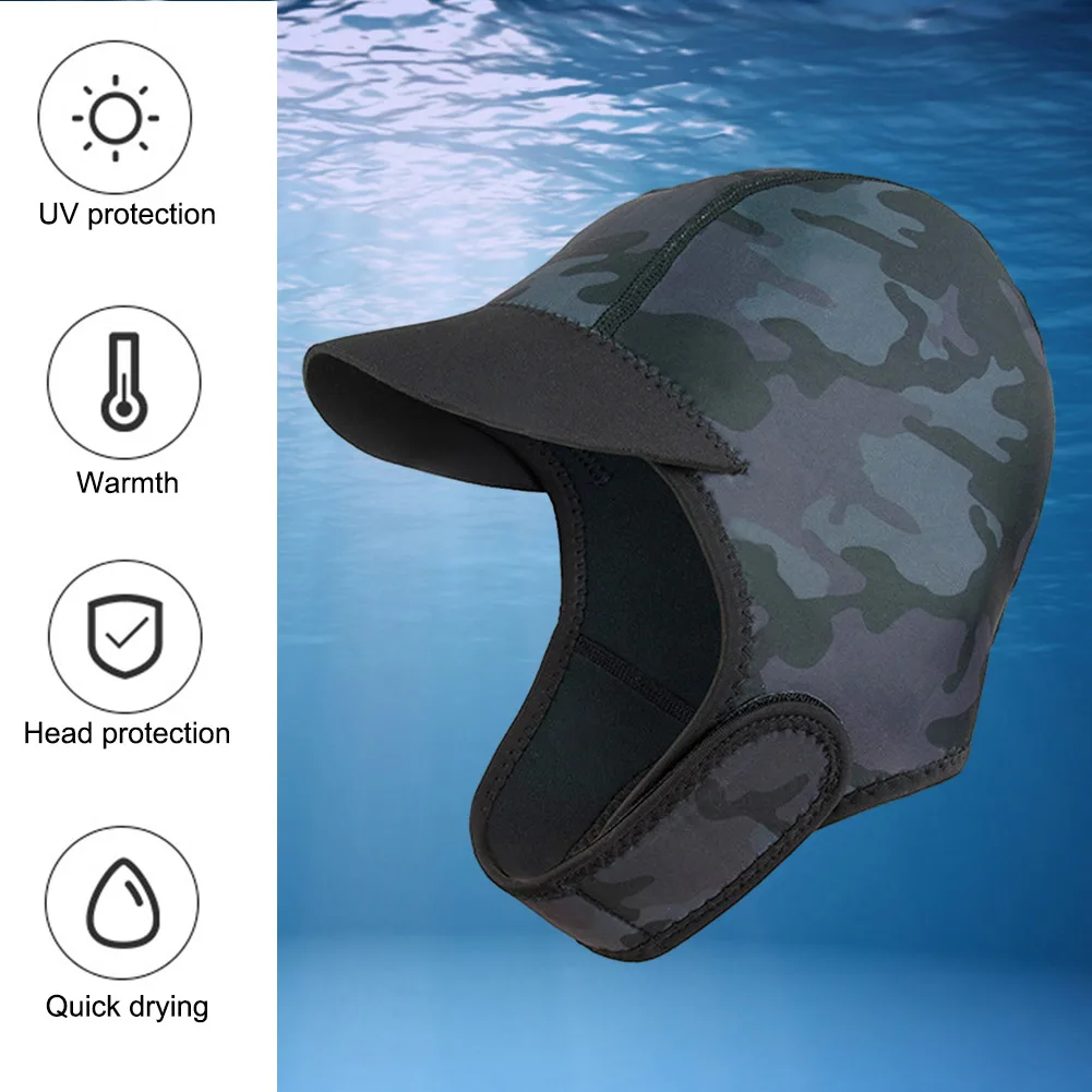 2MM Swimming Diving Hood Caps Professional Scuba Snorkeling Water Sports Surfing Hat Surfing Diving Hood Headband Diving Cap