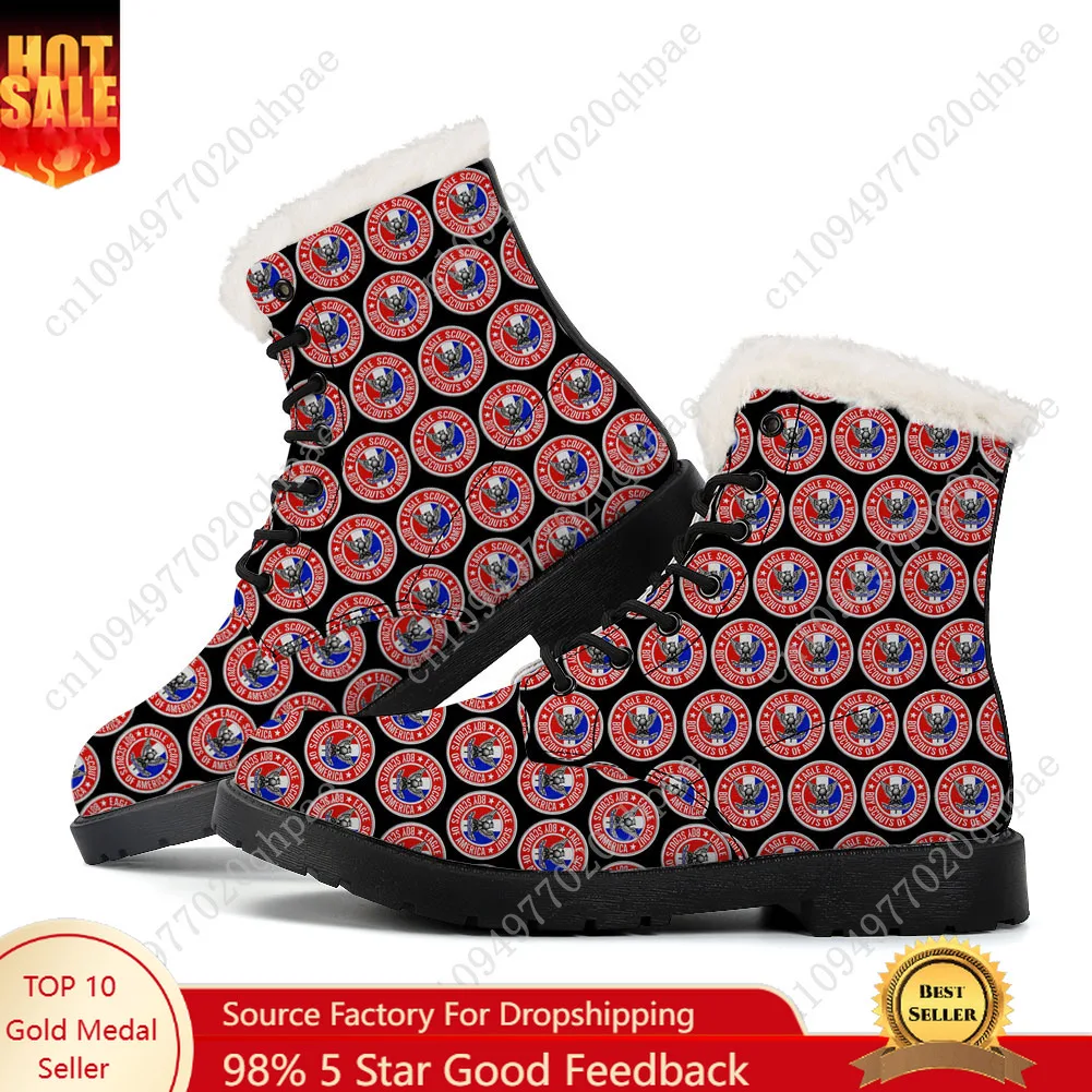 Eagle Scout Plush Boots Mens Womens Teenager Shoes Casual Boot Outdoor Light High Quality Couple Print on Demand Customize Shoe