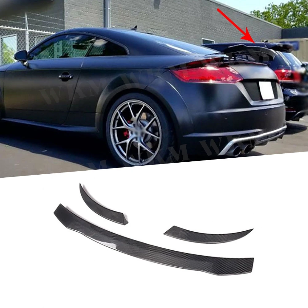 

Carbon Fiber Rear Lip Spoiler Rear Trunk Wing Rear Boot For Audi TT TTS TTRS MK3 Coupe 2015-2017 FRP Bodykit