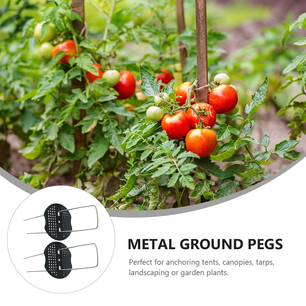 

50 Sets Garden Stakes Zinc Steel Wire Lawn Pegs Fixing Decorative Windmill Plants Tents Tarps L scaping Practical Long Service