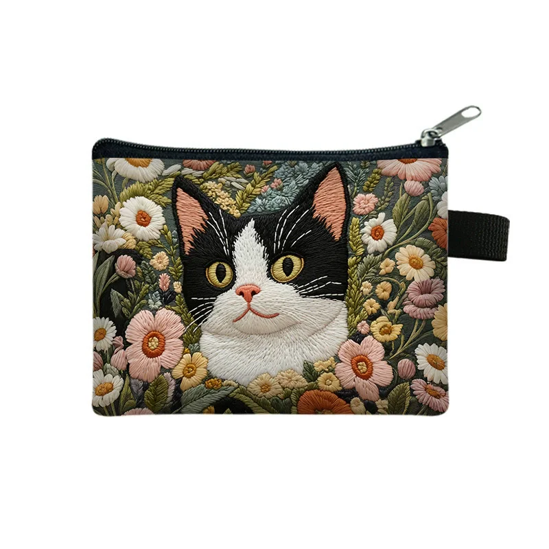 Cute cat coin purse, mini children's zipper bag, gift card case, cartoon storage bag, new coin storage bag