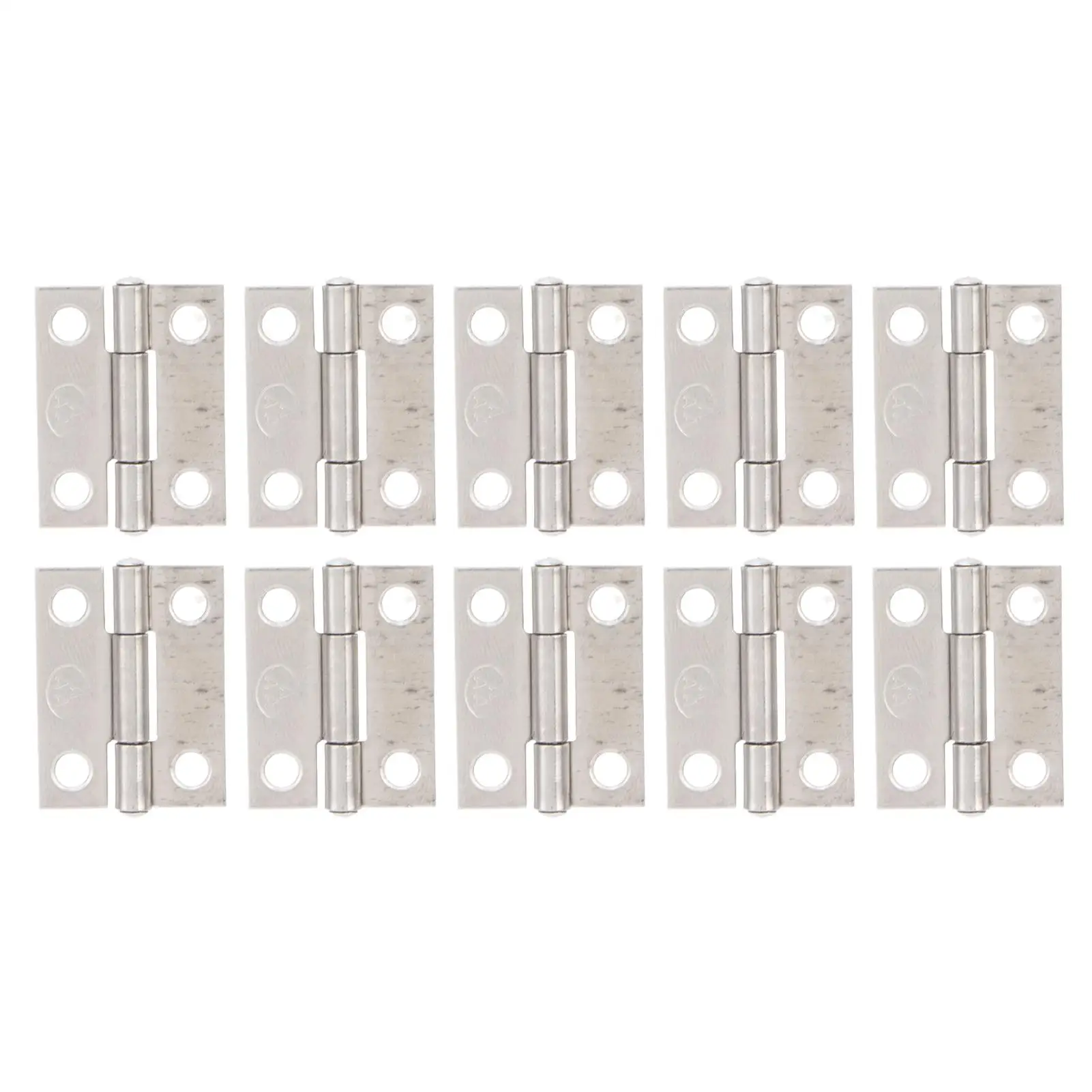 

10Pcs 1in 304 Stainless Steel Hinges - 4 Hole Foldable Butt Hinges for marine Boxes & Cabinet Doors