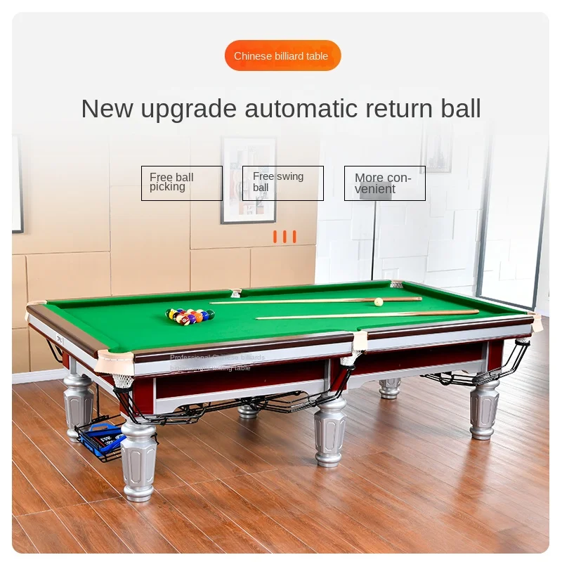 

Commercial Standard Billiards Table with Marble and Rod for Household Use Manufactured for Pool Sport