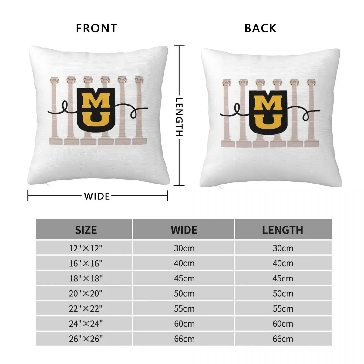 The Column Missouri Square Pillowcase Polyester Linen Velvet Creative Zip Decorative Car Cushion Cover Wholesale
