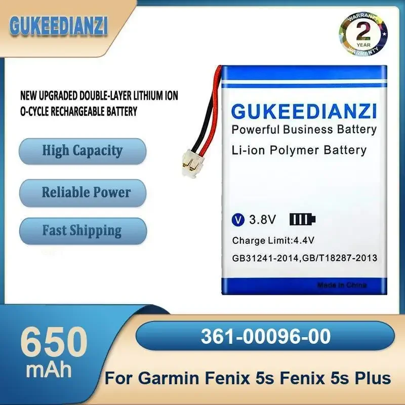 

361-00096-00 650mAh High Capacity Gps Battery For Garmin Fenix 5s Fenix 5s Plus
