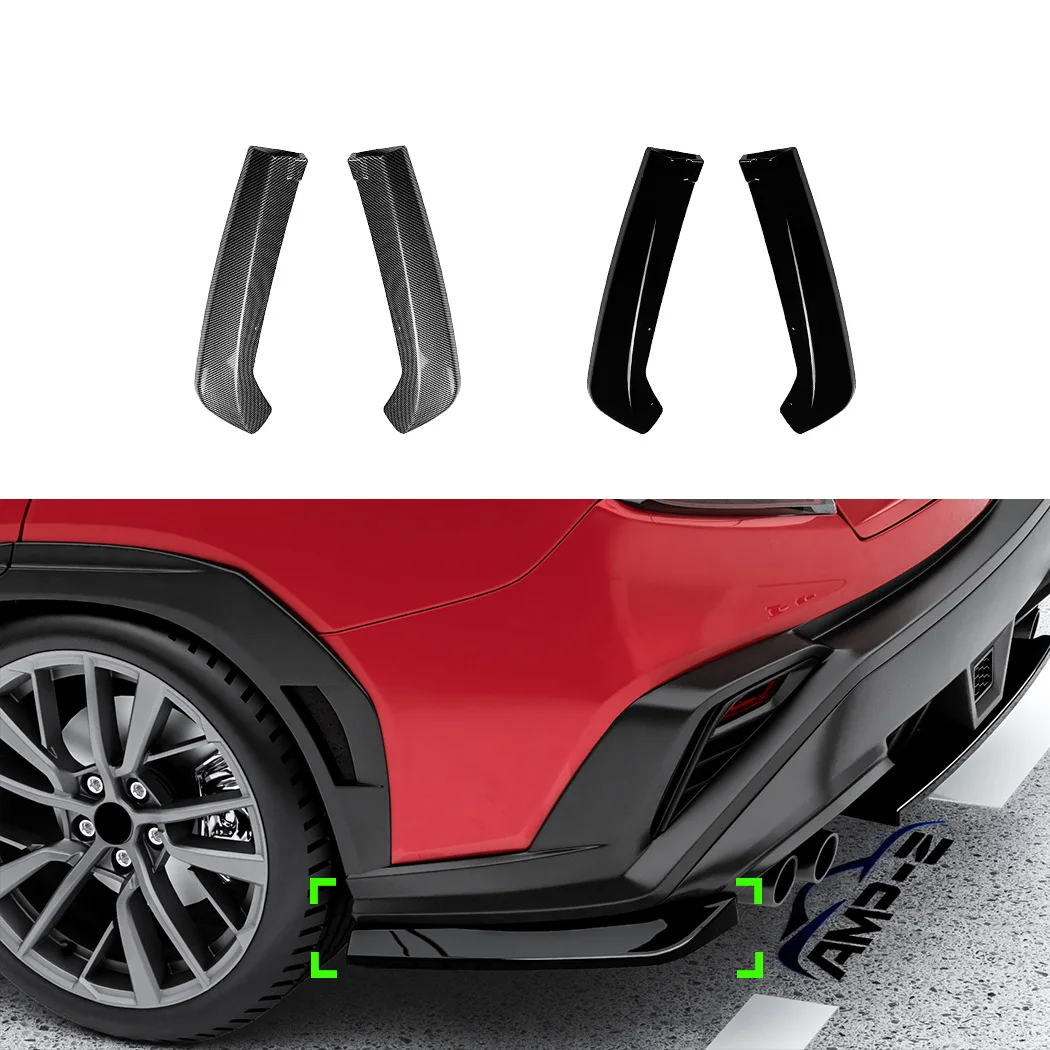 

For Subaru WRX STI VB 2022+ Rear Bumper Corner Splitter Diffuser ABS Plastic Gloss Black