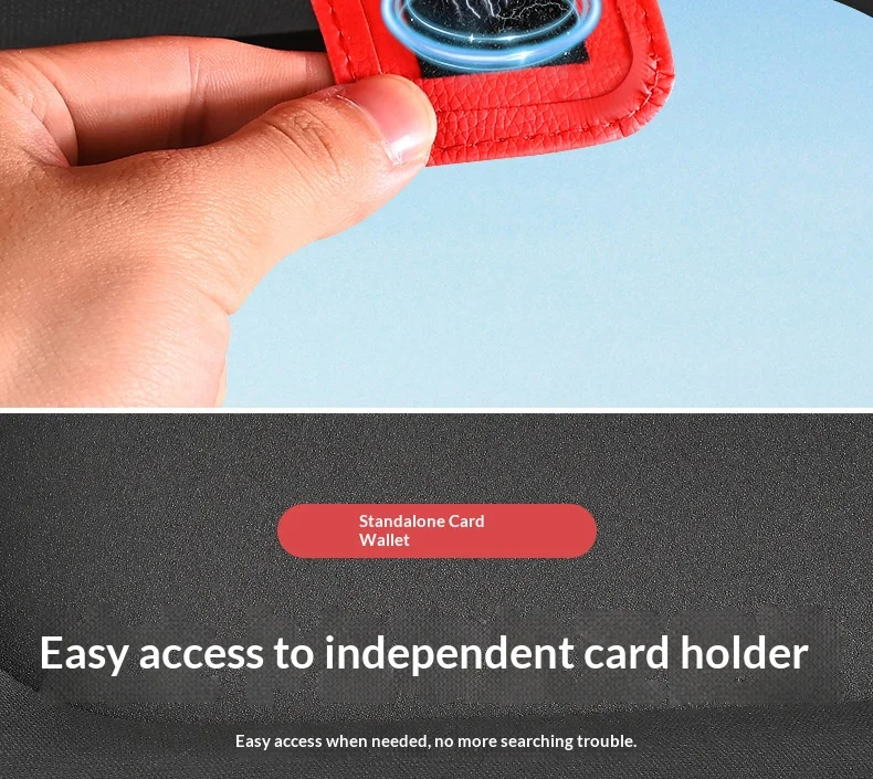 Auto-Sonnenblenden-Organizer Multifunktionaler Auto-Brillenhalter Karten-ID-Ticket-Clip Auto-Innenraum-Aufbewahrungstasche Neuer Nützlicher Auto-Zubehör – Detail 12