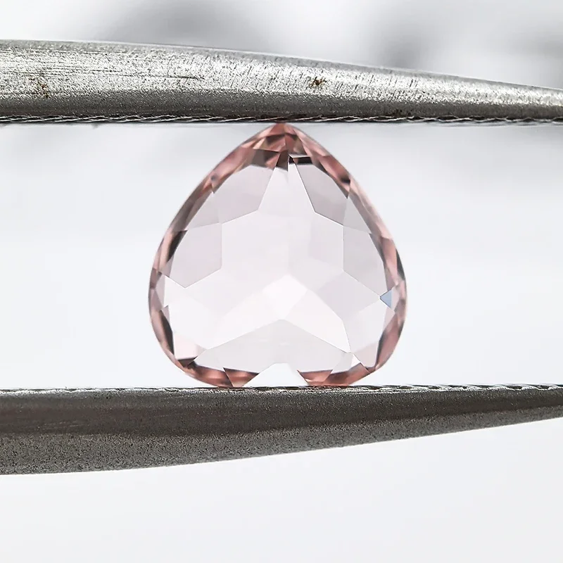 Top Lab Grown Sapphire Morgan Pink Color Heart Shape VVS1 Charms DIY For Jewelry Making Materials Selectable AGL Certificate