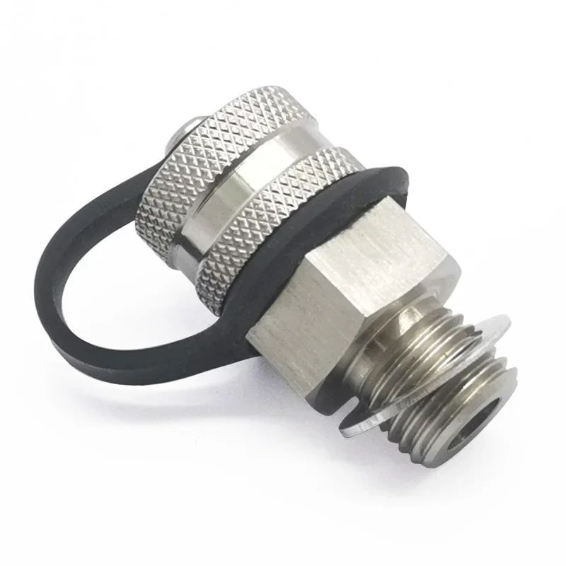 Stainless steel drain valve quick drain for M14-1.5 with hose attachment