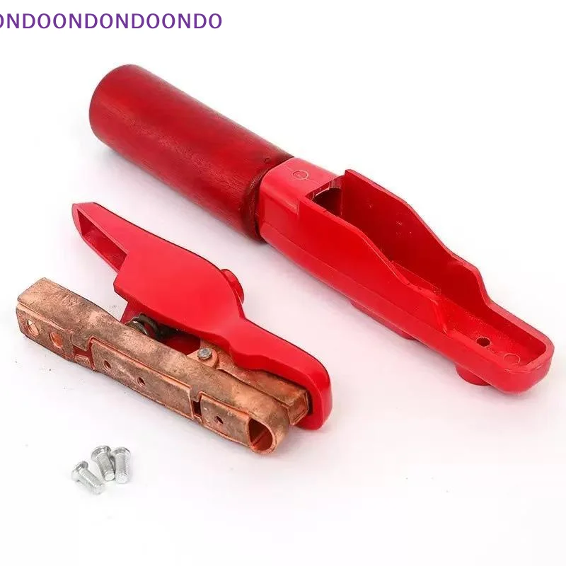 Welding Electrode Holder Heavy Duty Long Lifespan Copper Jaw Heat Resistant Handle 400A for Farm Repair Welding