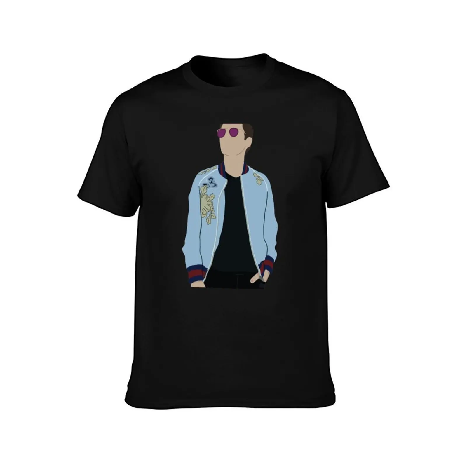 Matt Bellamy Silhouette T-Shirt Abstract Pattern Print Top T-Shirt