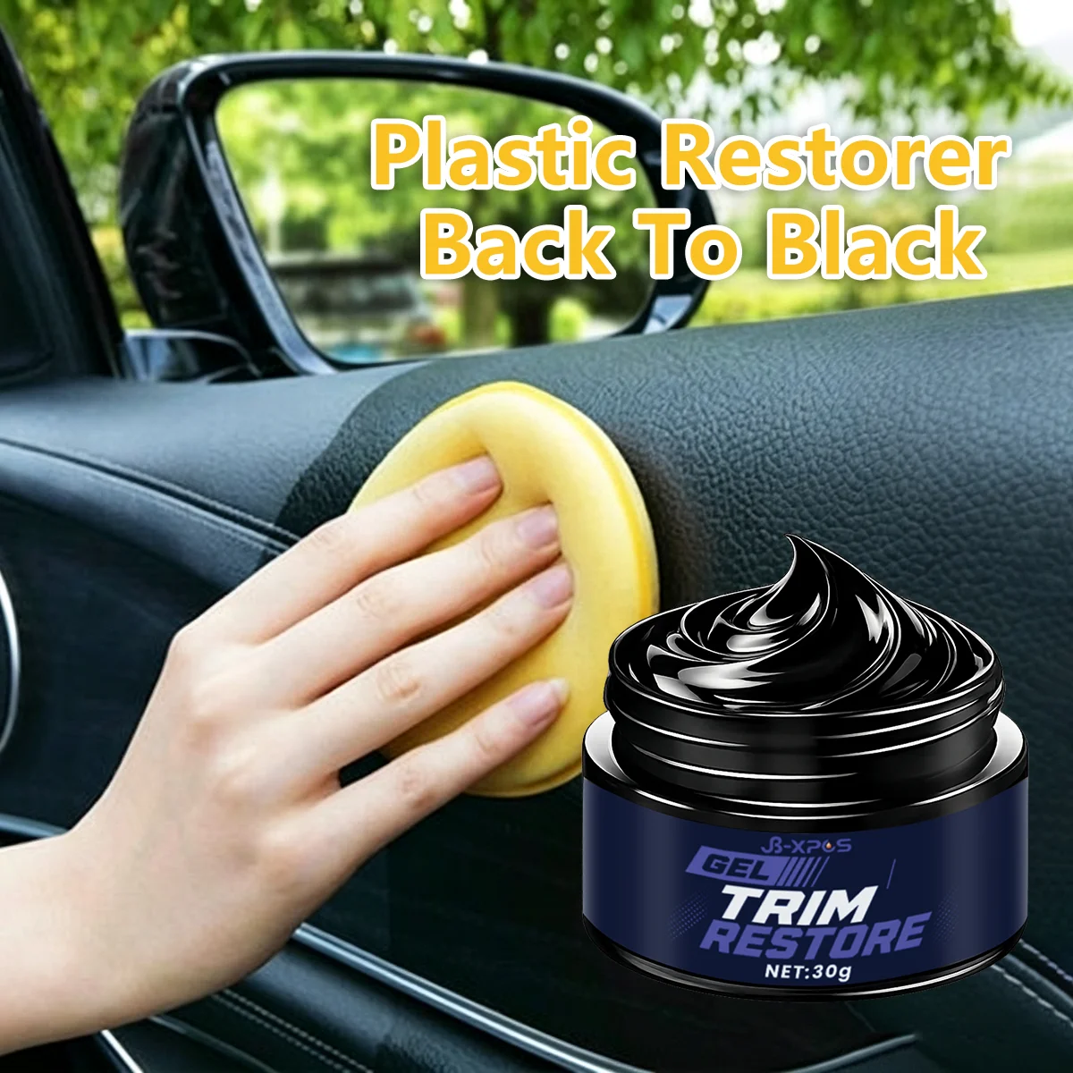 Car Plastic Restorer Paste Back To Black for Car Interior/Exterior Restore Faded Aging Black Shine Auto Detailing Care YT 2025