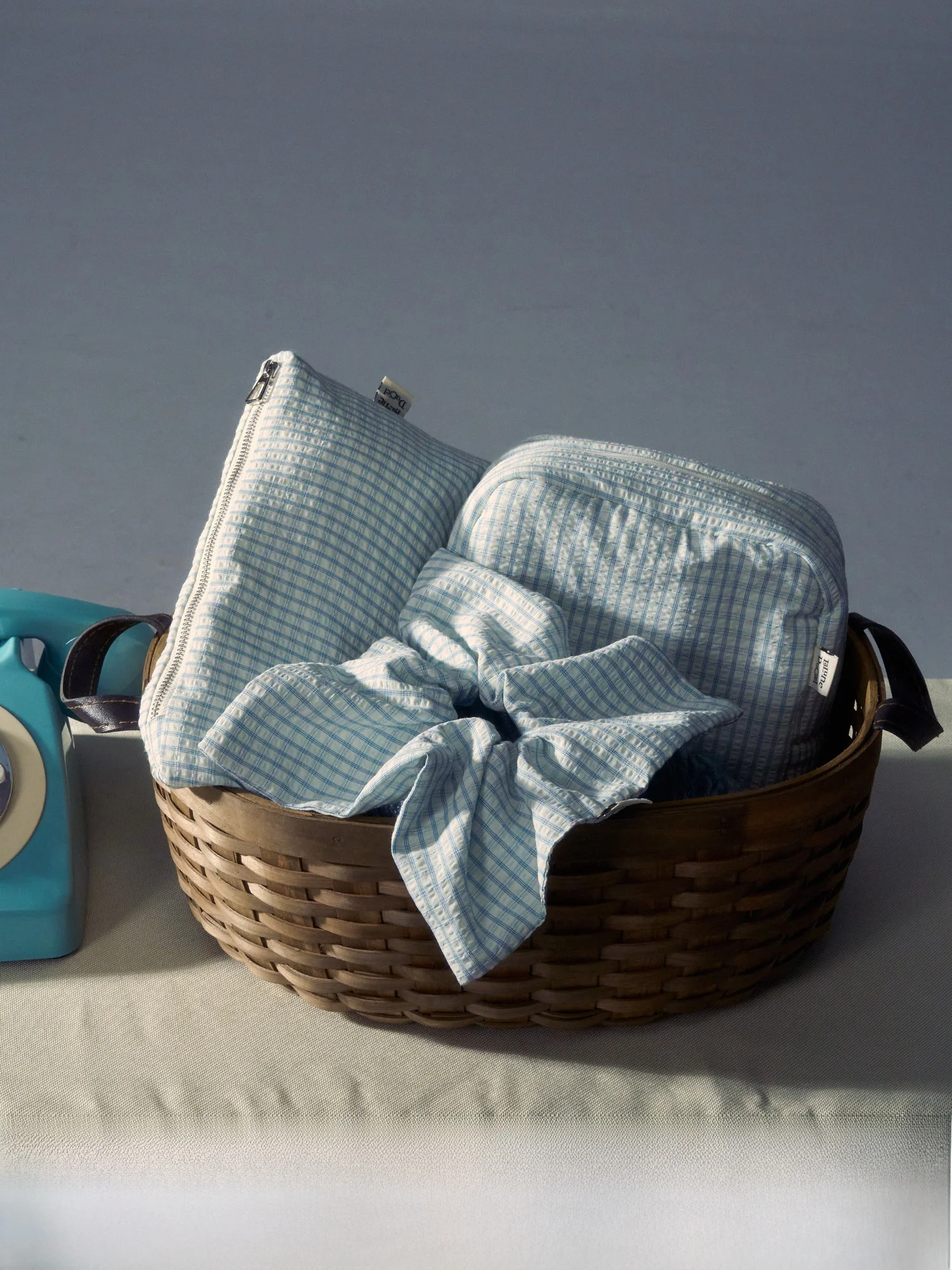 

Дорожная сумка LaluneDuCiel Neat с бантом и клетчатым узором, компактная косметичка для женщин и мужчин