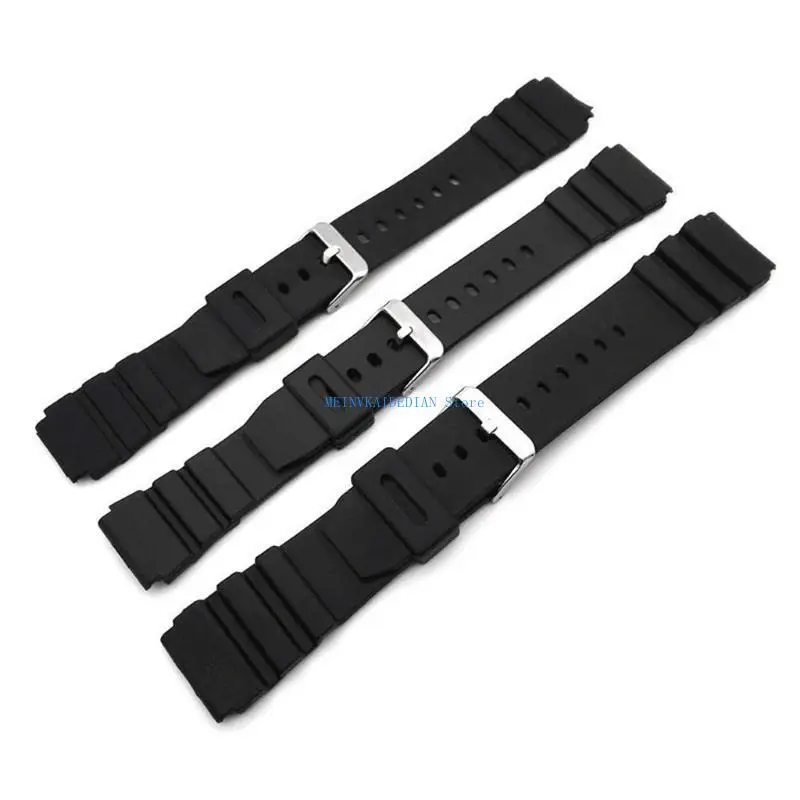 C1FE Silicone Rubber Watch Strap Band Deployment Buckle Diver Waterproof 18mm 22mm