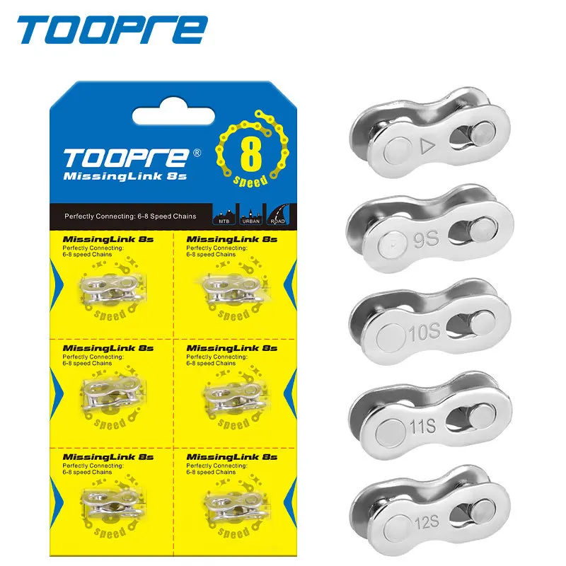 6 Pairs Bike Chain Missing Link 6/7/8/9/10/11/12 Speed MTB Road Bicycle Chain Quick Link Connector Lock Quick Release Buckle